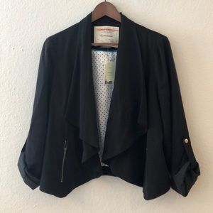 Anthropologie-Draped Black Blazer